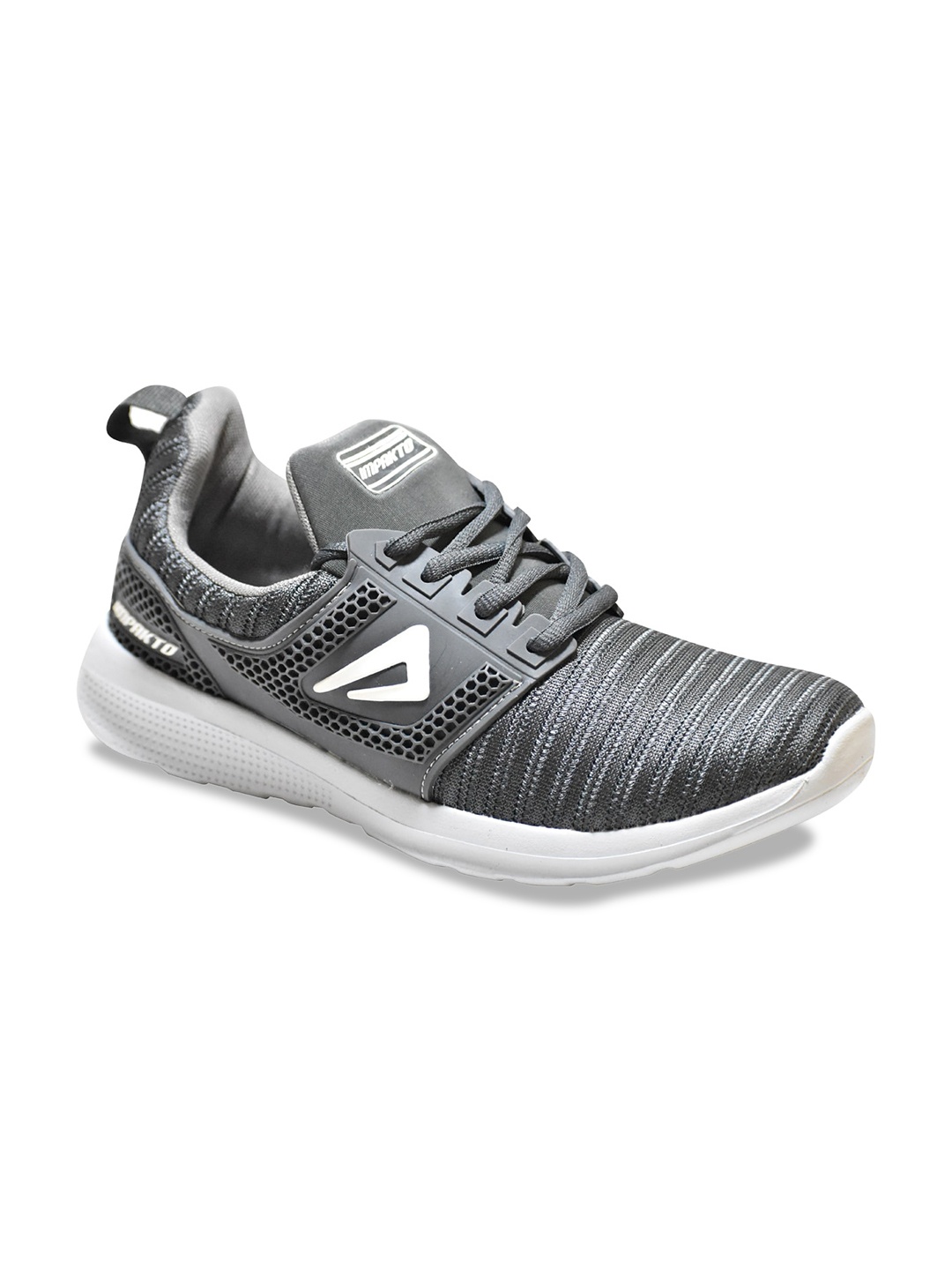 

IMPAKTO Men Mesh Running Non-Marking Shoes, Grey