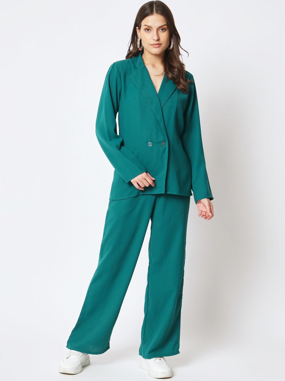 

CUFFS N LASHES Coat And Trousers, Teal