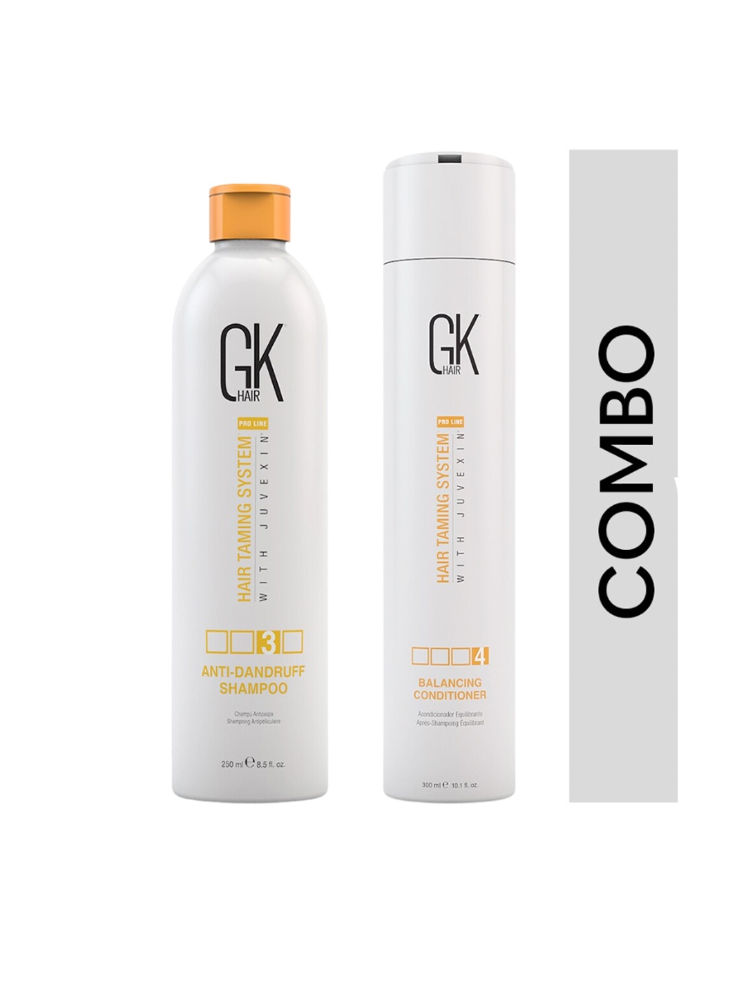 

GK HAIR Set of Anti-Dandruff Shampoo - 250 ml & Balancing Conditioner - 300 ml, White