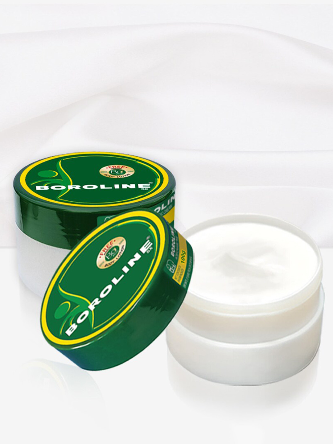 

BOROLINE Set of 2 Smoothening Face & Body Moisturizer for Dry Skin - 100 g Each, White