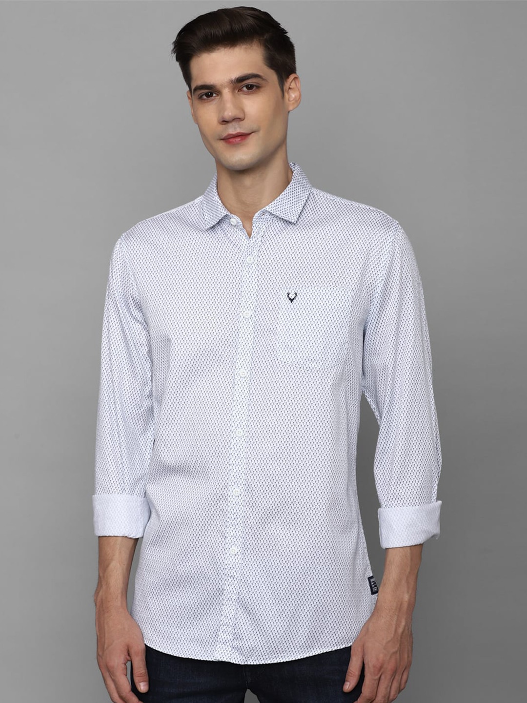 

Allen Solly Sport Opaque Printed Pure Cotton Casual Shirt, Blue