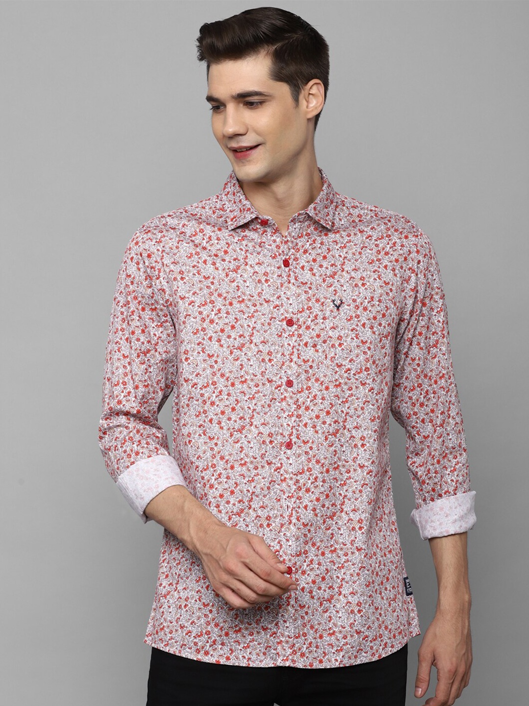 

Allen Solly Sport Floral Printed Pure Cotton Casual Shirt, White