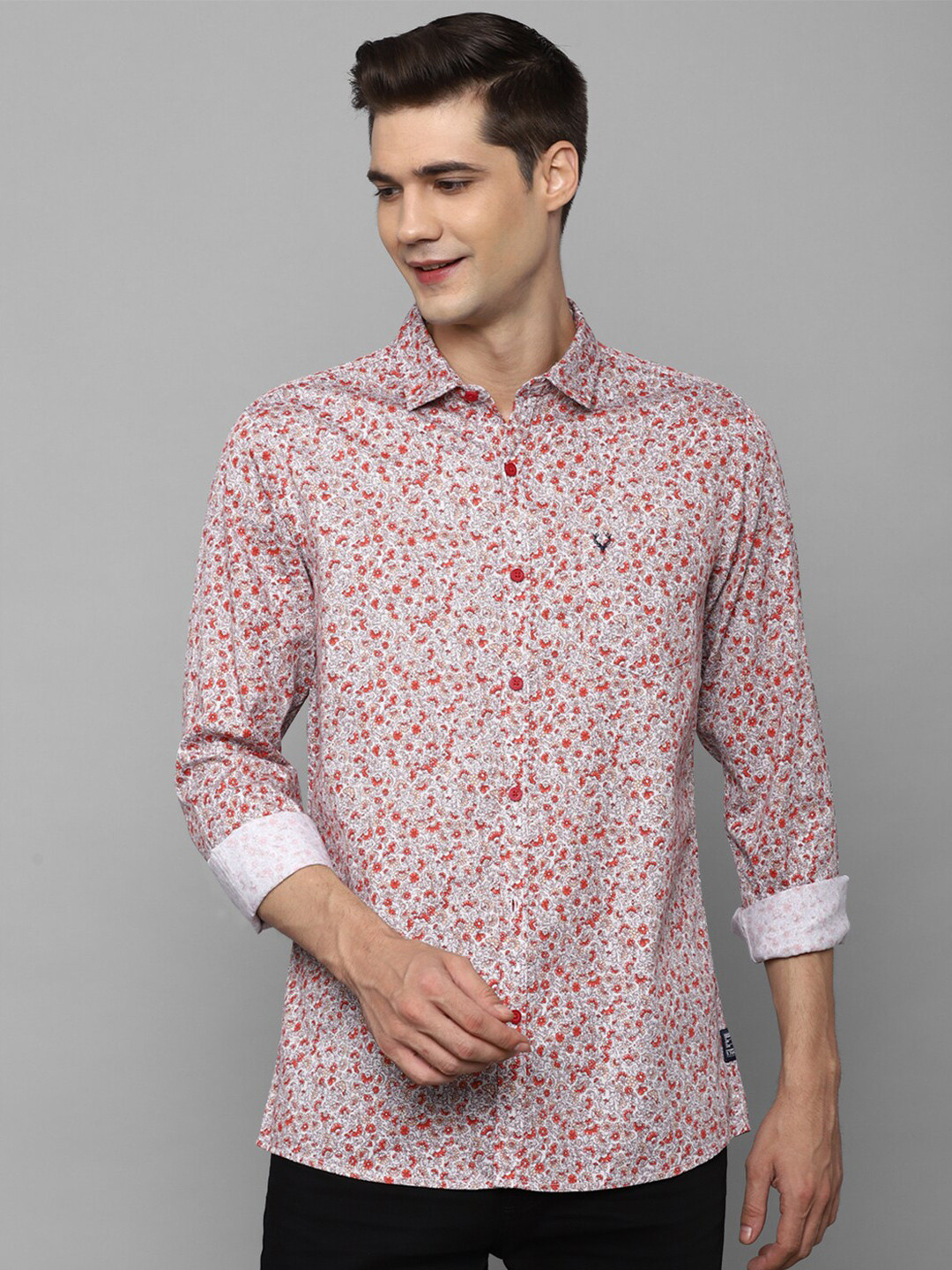 

Allen Solly Sport Floral Printed Pure Cotton Casual Shirt, Red