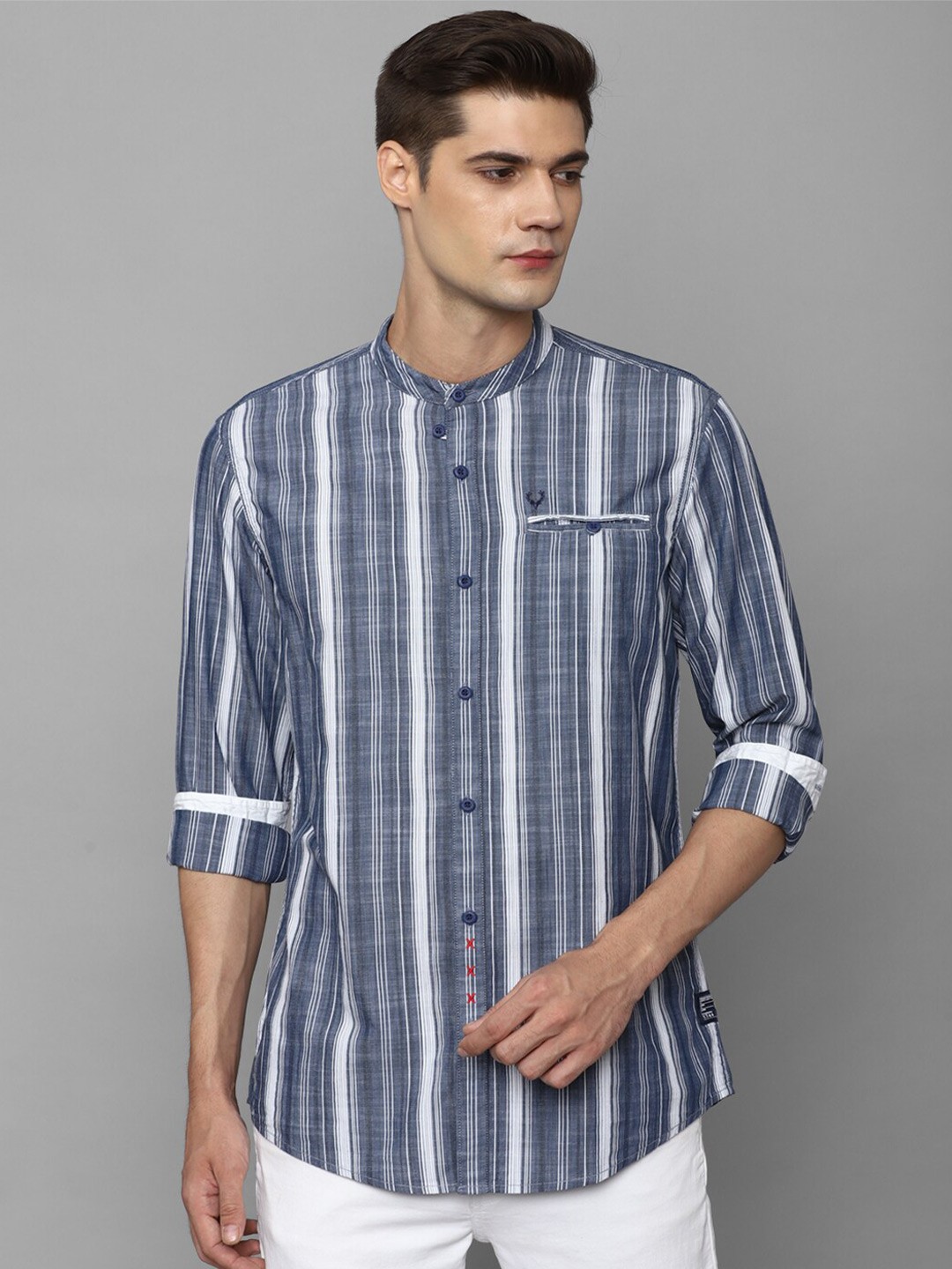 

Allen Solly Sport Opaque Striped Casual Shirt, Blue