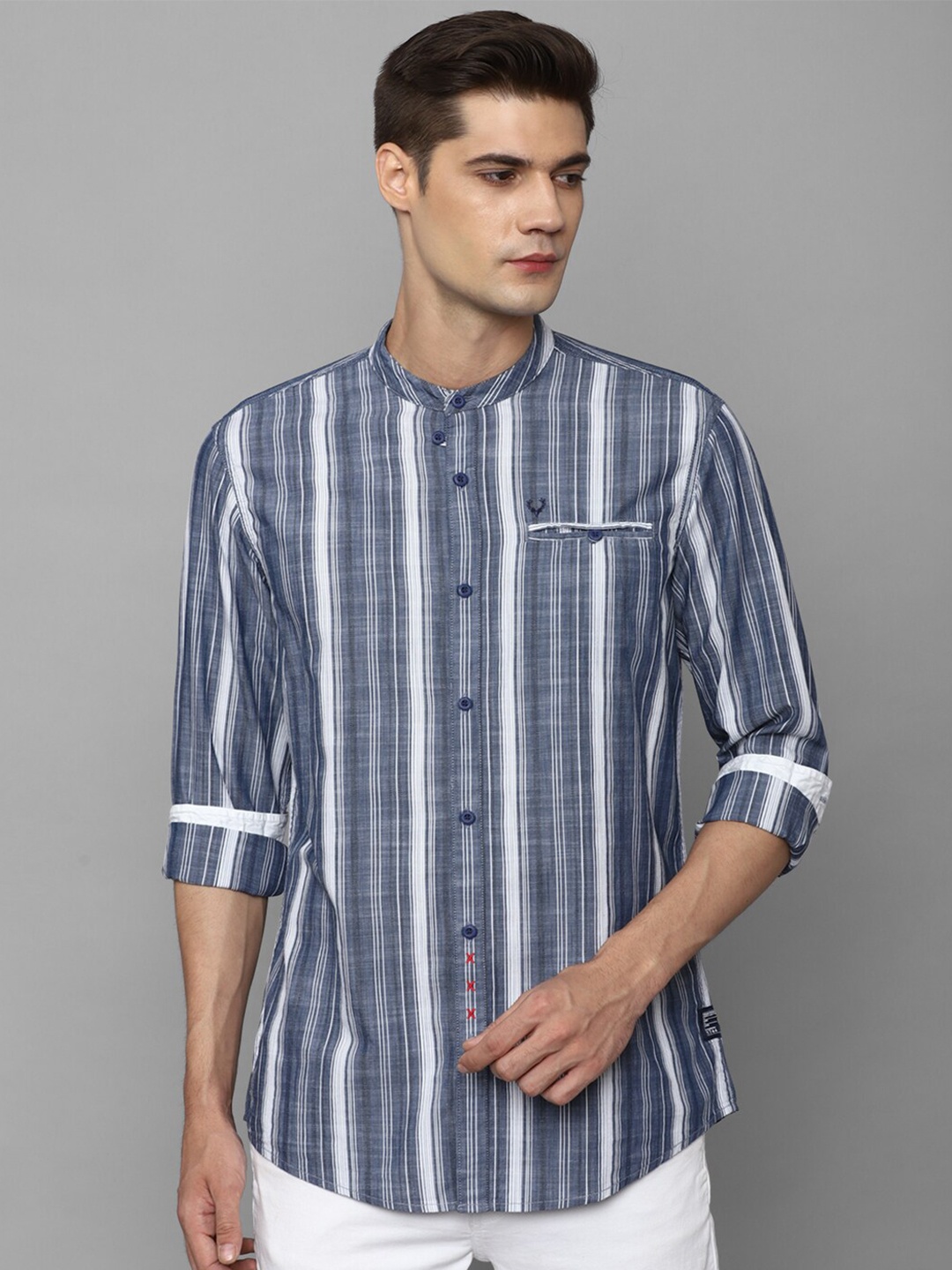

Allen Solly Sport Striped Cotton Casual Shirt, Blue