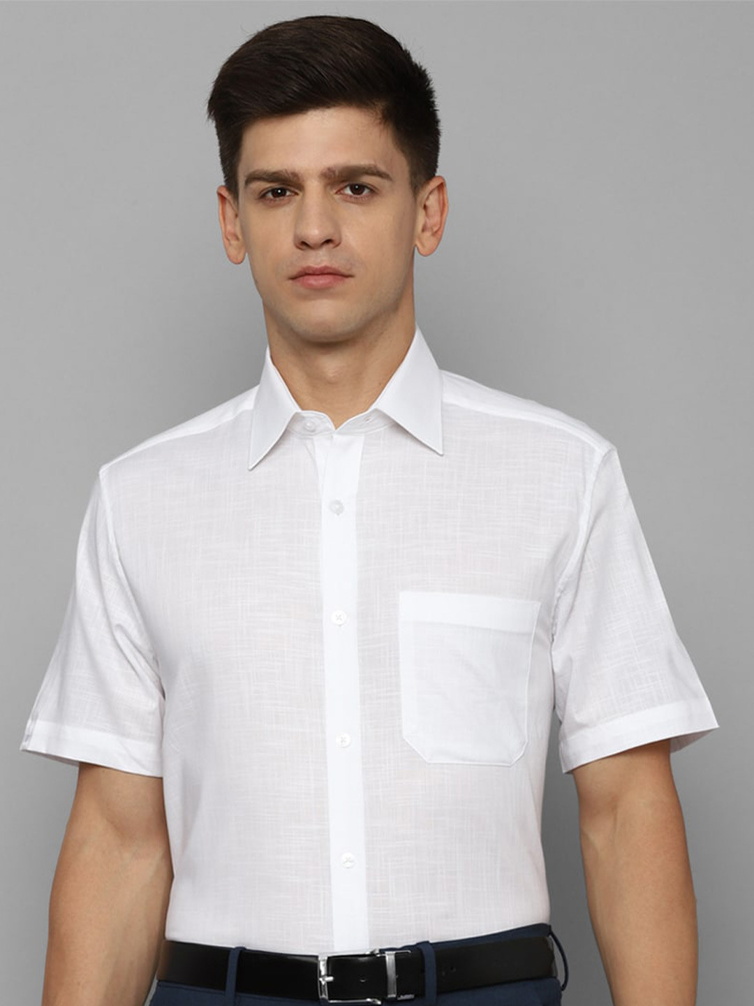 

Louis Philippe Slim Fit Opaque Pure Cotton Formal Shirt, White