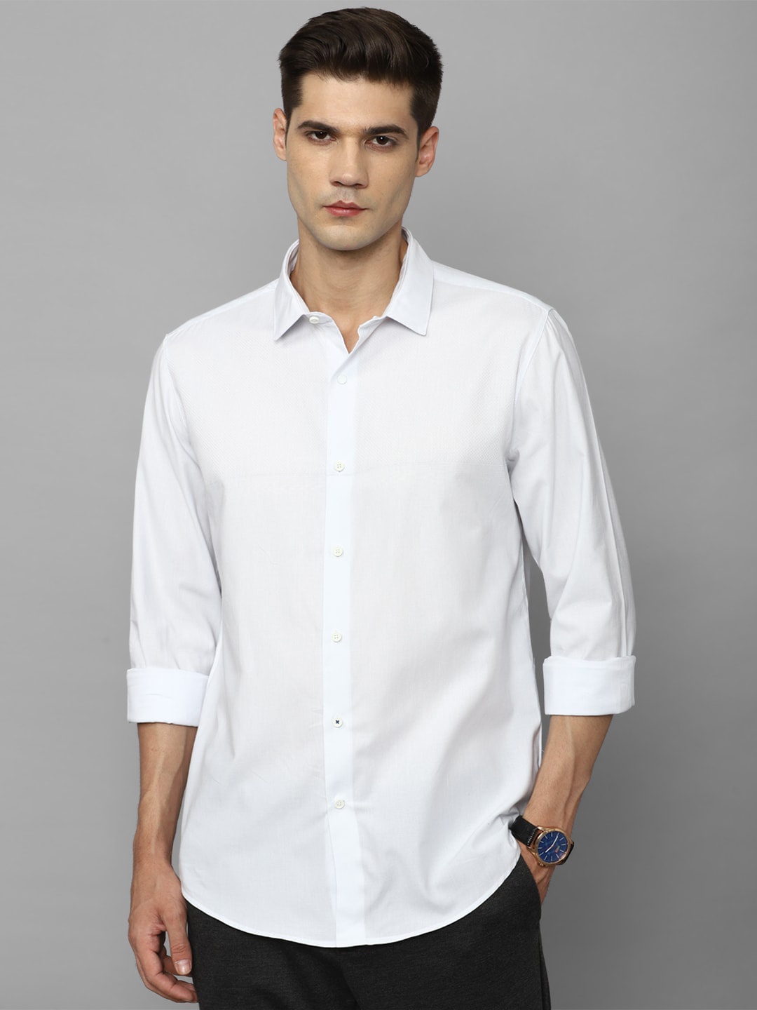 

Louis Philippe Sport Slim Fit Spread Collar Casual Shirt, White
