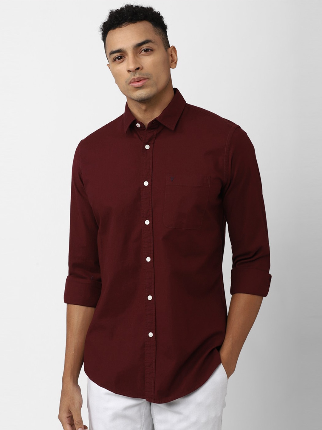 

Van Heusen Sport Slim Fit Pure Cotton Casual Shirt, Maroon