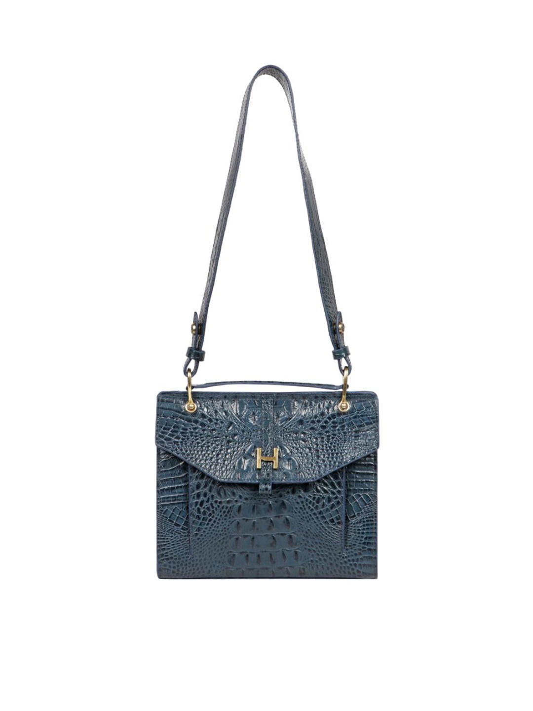 

Hidesign Women Fremont-Baby Croco Satchel, Blue