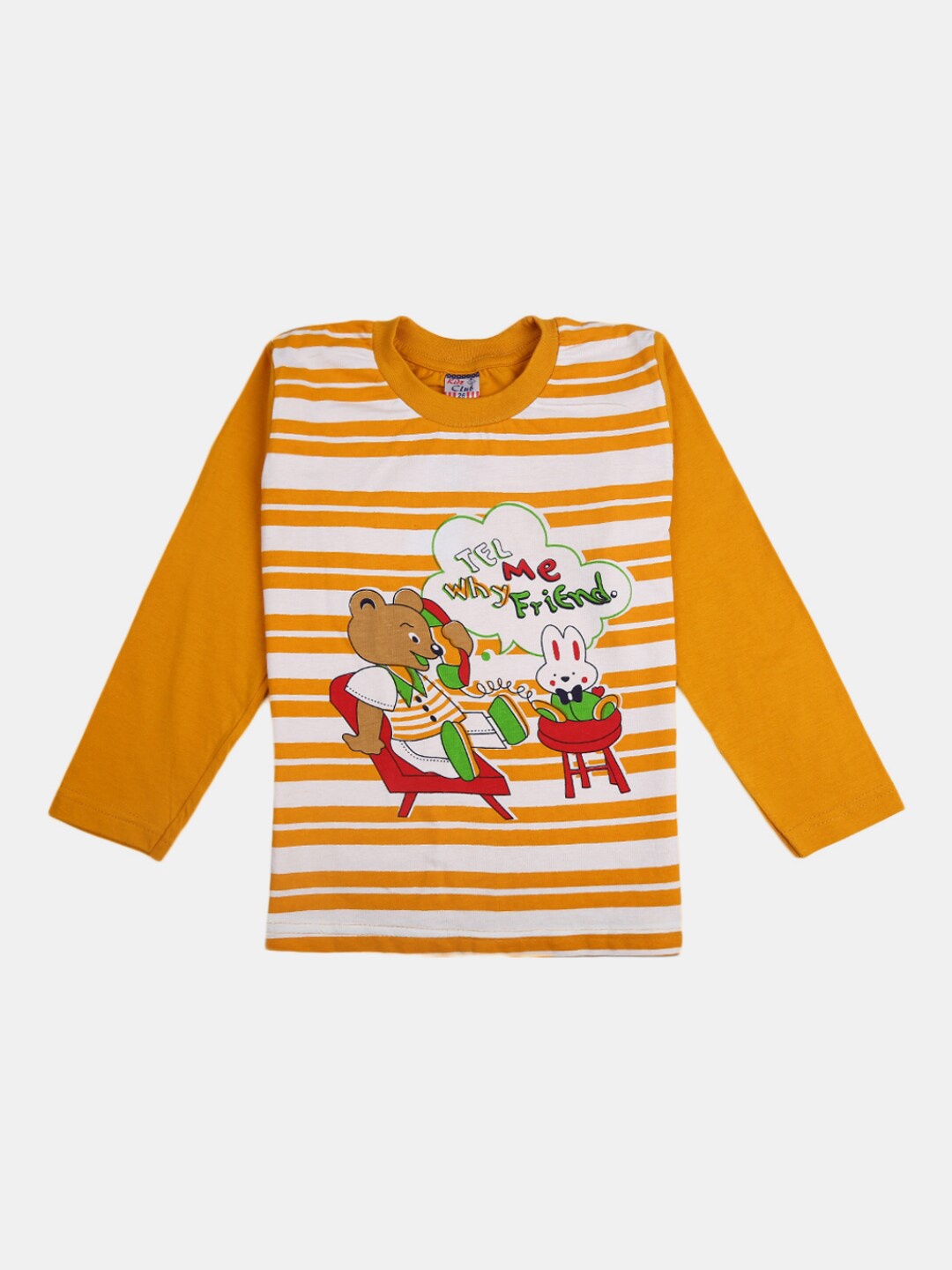 

V-Mart Boys Graphic Printed Cotton T-Shirts, Mustard