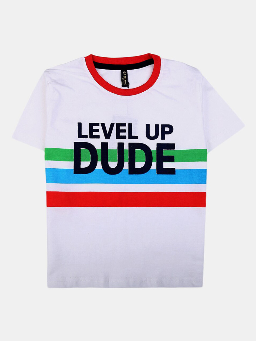 

V-Mart Boys Typography Printed Pure Cotton T-shirt, White