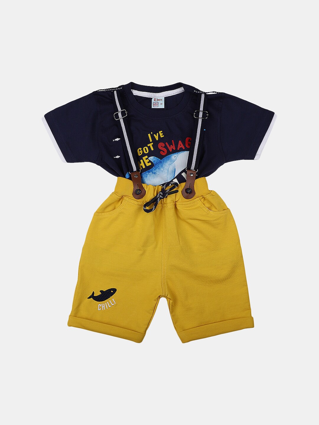 

V-Mart Boys Printed T-shirt with Shorts, Blue