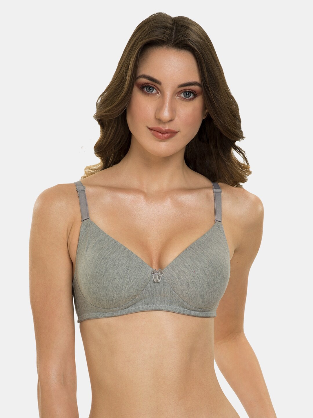 

Tweens Full Coverage Lightly Padded Bra With All Day Comfort, Grey