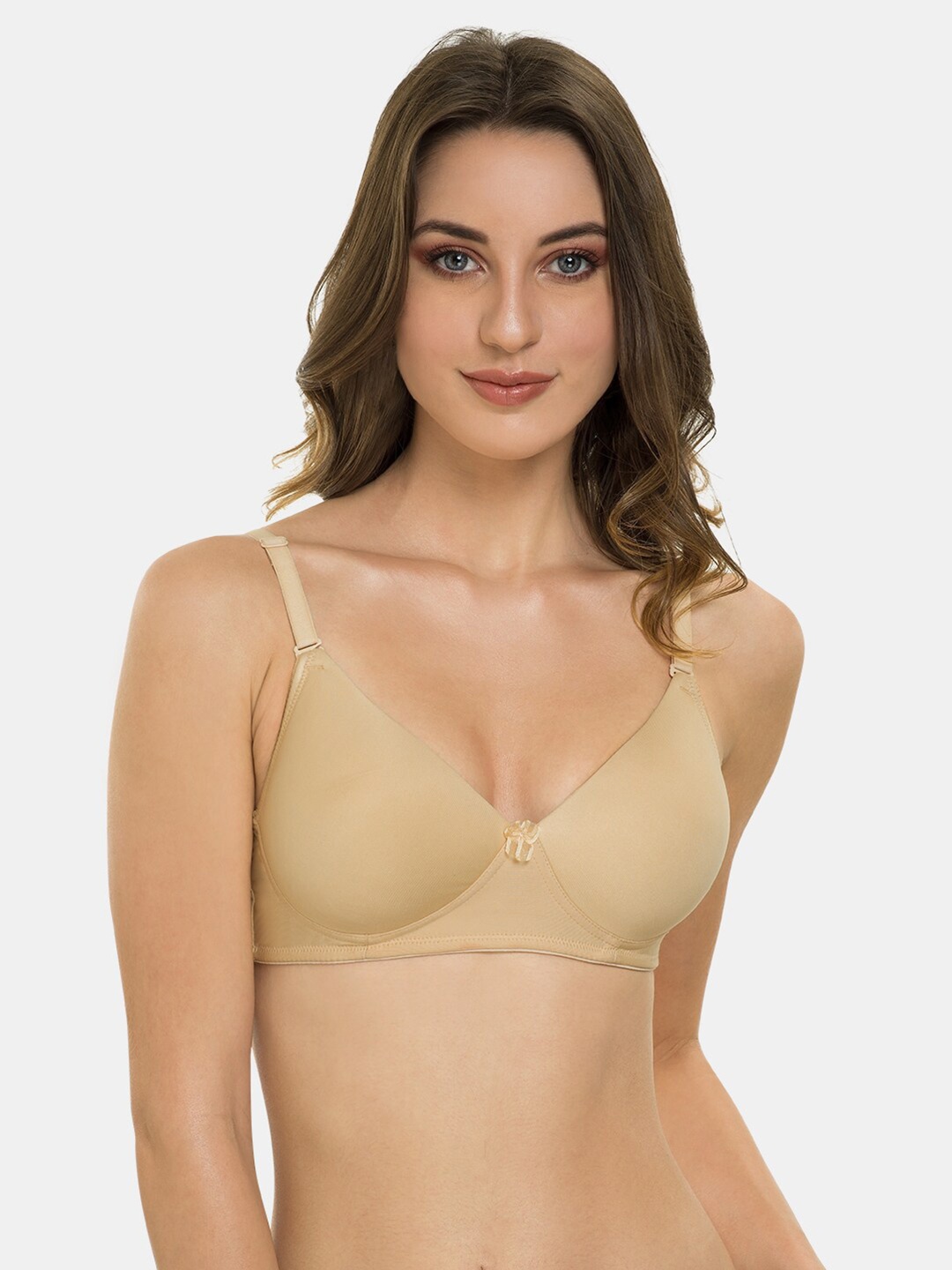 

Tweens Cotton Bra Full Coverage Seamless Cups Lightly Padded-TLW-313-BG, Beige