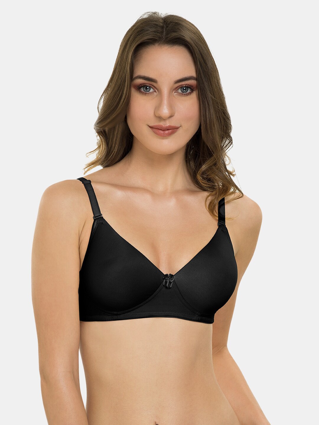 

Tweens Cotton Bra Full Coverage Seamless Cups Lightly Padded-TLW-313-BLK, Black