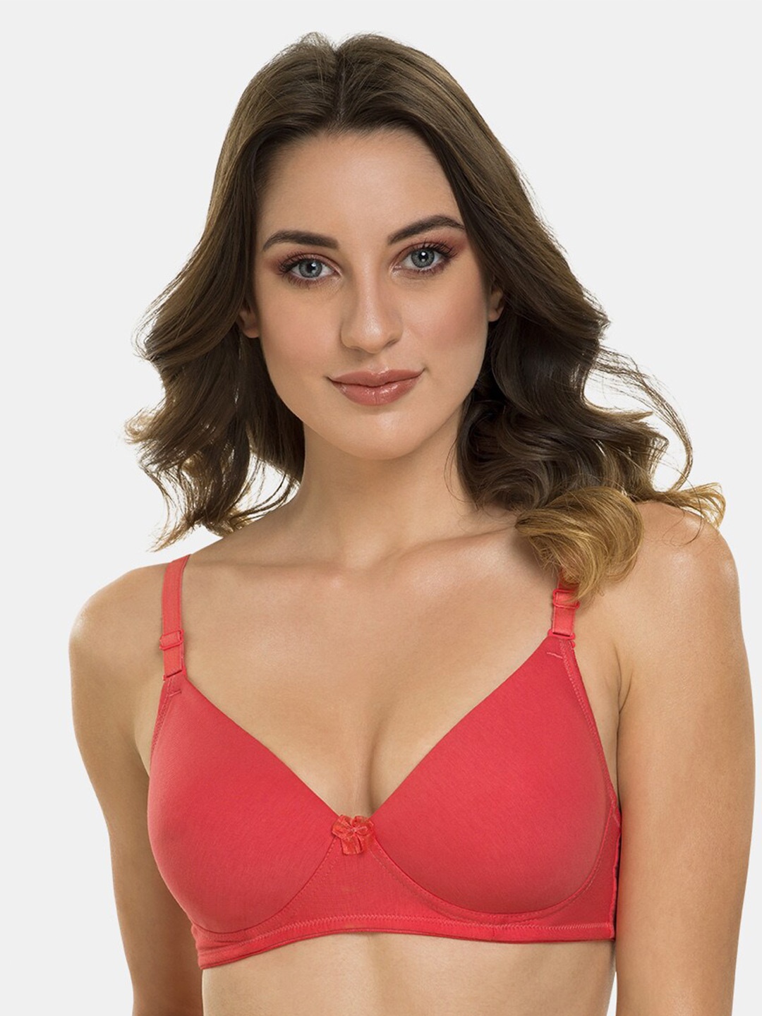 

Tweens Full Coverage Lightly Padded Cotton T-Shirt Bra, Coral