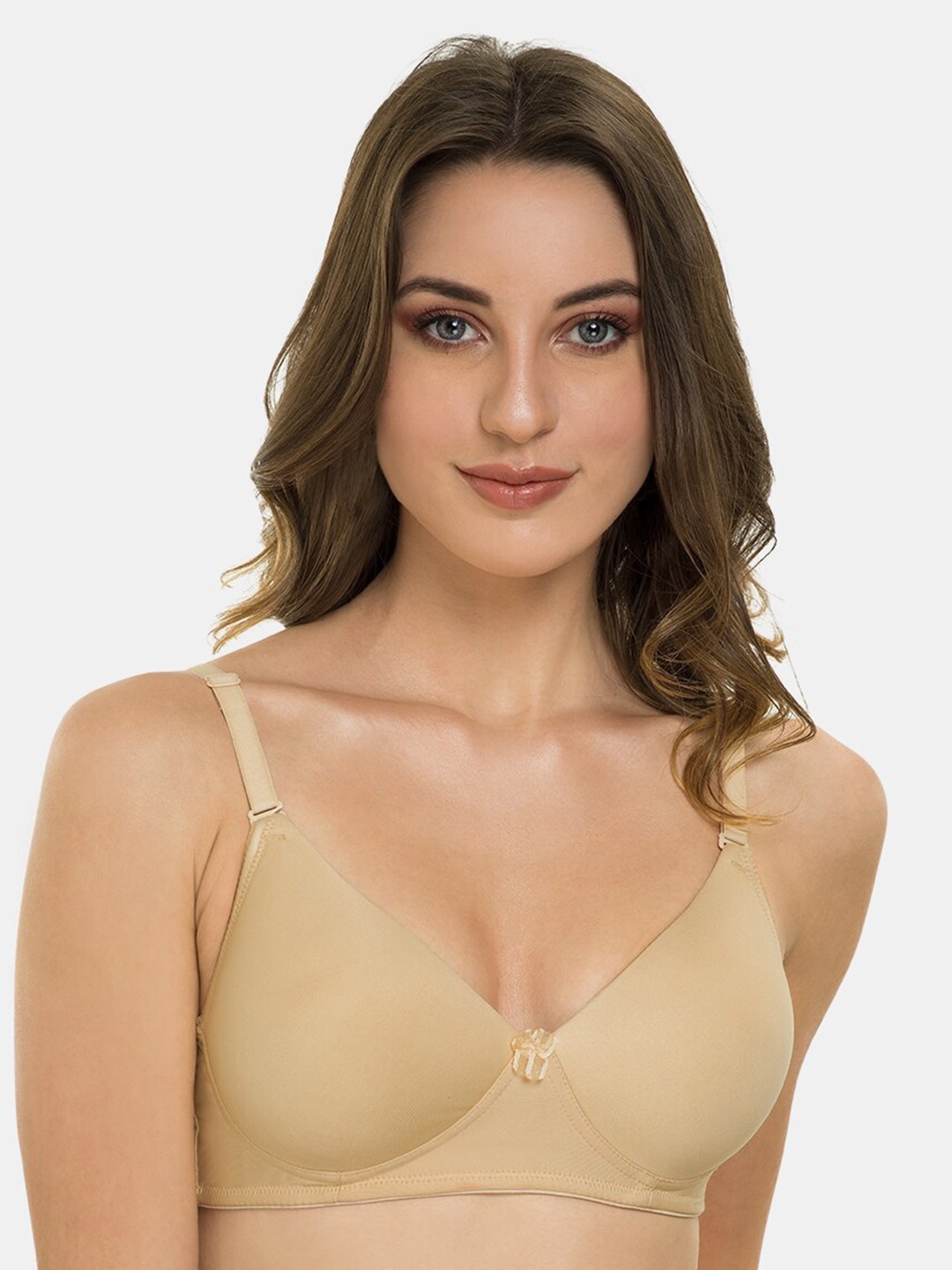 

Tweens Cotton Bra Full Coverage Seamless Cups Lightly Padded-TLW-313-BG, Beige