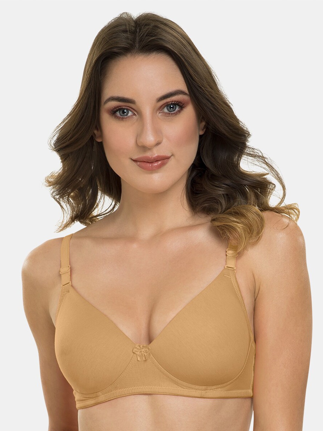 

Tweens Full Coverage Seamless Lightly Padded T-shirt Bra All Day Comfort, Beige