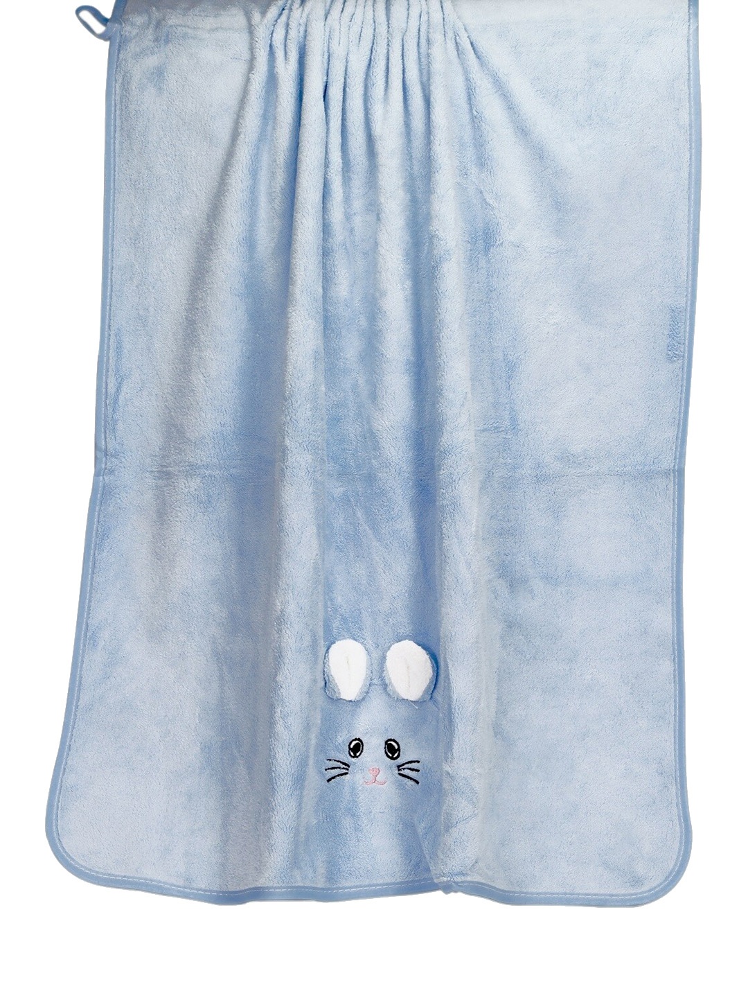 

Butterthief Infants Blue Self-Designed 210 GSM Cotton Hooded Wrapper Bath Towel