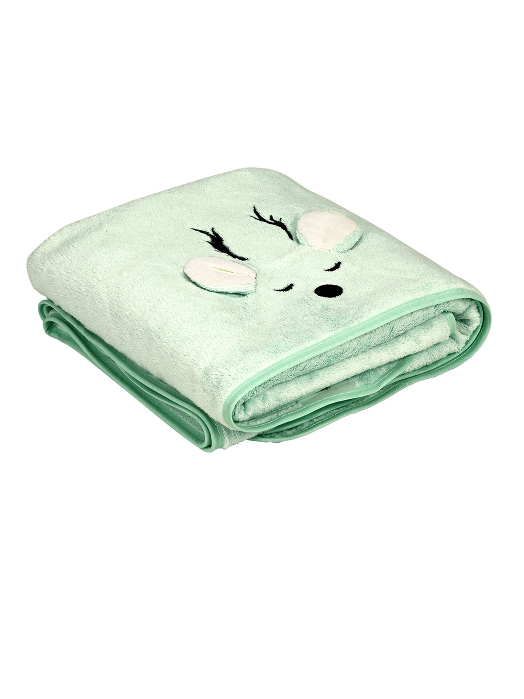 

Butterthief Infants Green Self-Designed 210 GSM Cotton Hooded Wrapper Bath Towel