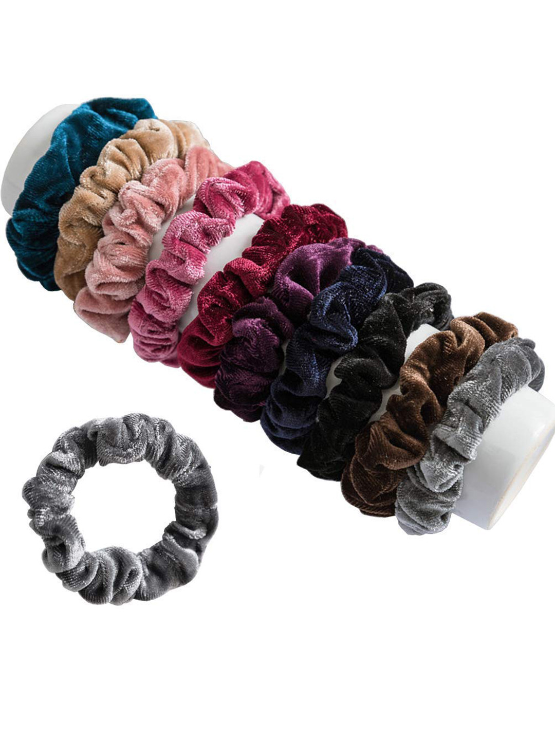 

CHANDERKASH Pack of 15 Ponytail Scrunchies, Maroon