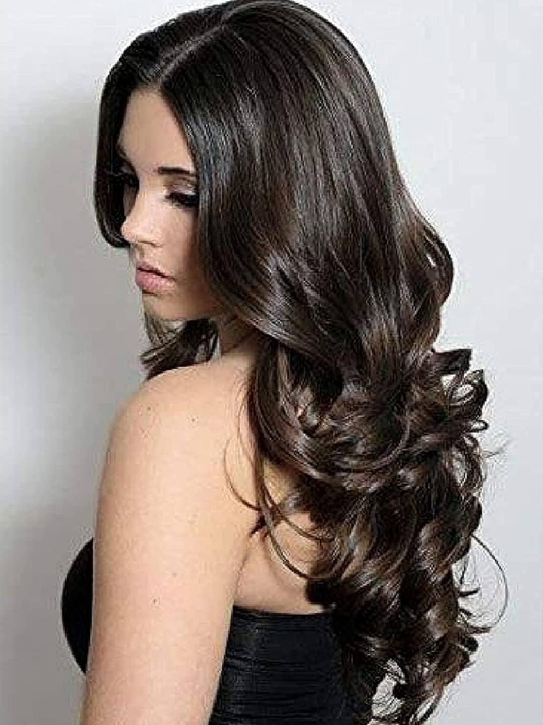 

CHANDERKASH Curly Synthetic Fiber Black Hair Extensions with Clips