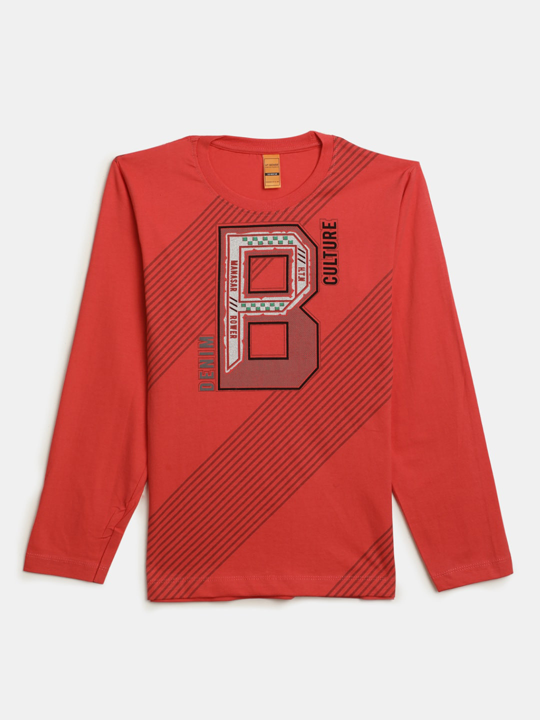 

V-Mart Boys Typography Printed Cotton T-shirt, Red