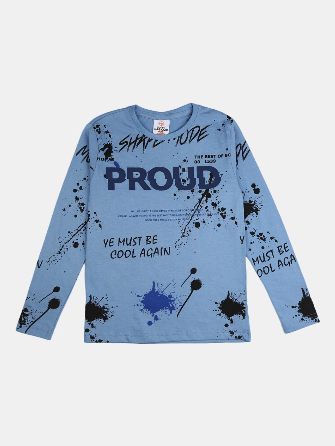 

V-Mart Boys Typography Printed Cotton T-shirt, Blue