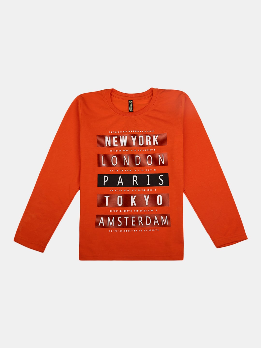 

V-Mart Boys Typography Printed T-shirt, Orange