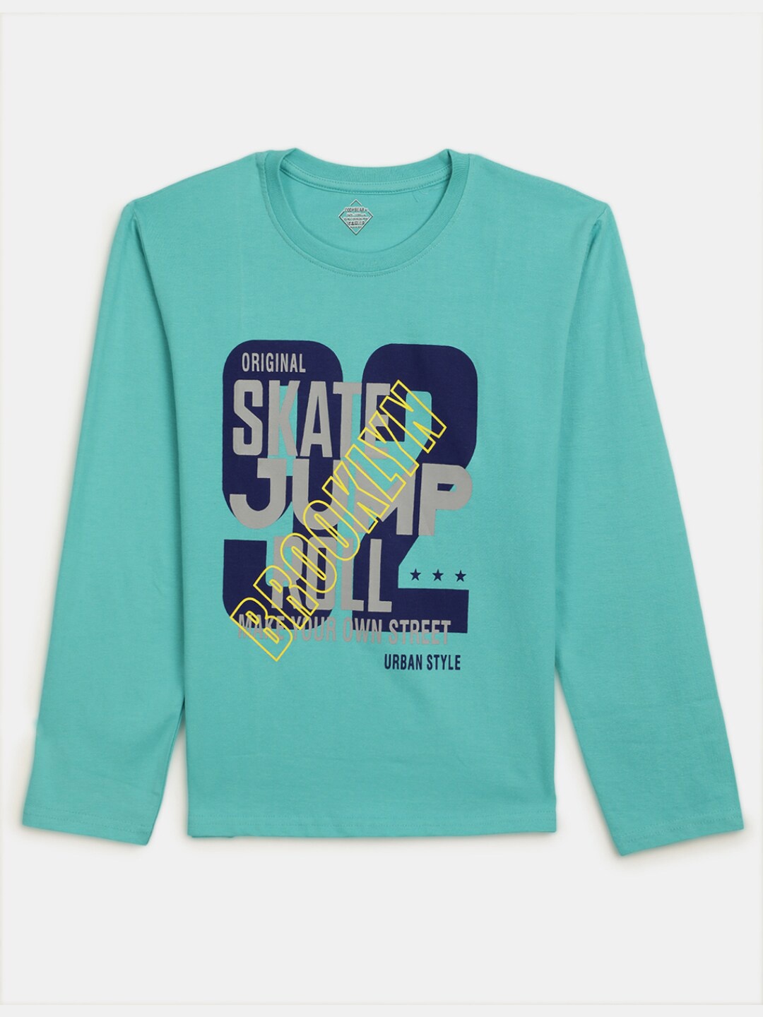 

V-Mart Boys Typography Printed Cotton T-shirt, Teal