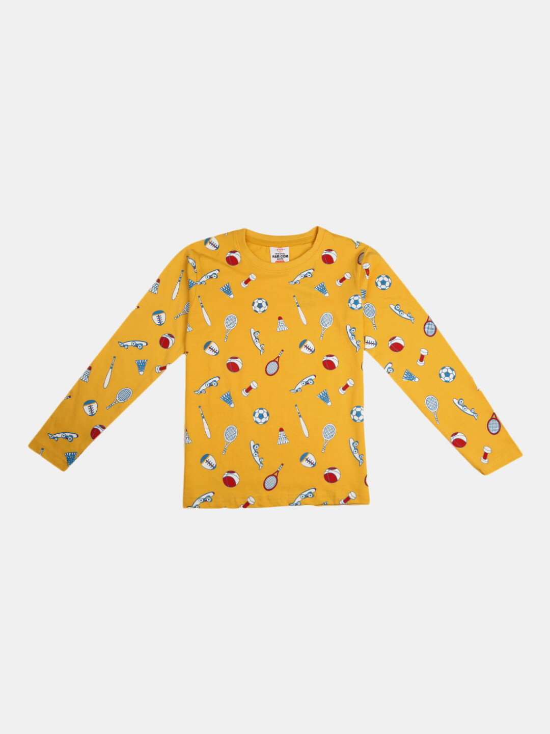 

V-Mart Boys Printed Cotton T-shirt, Yellow