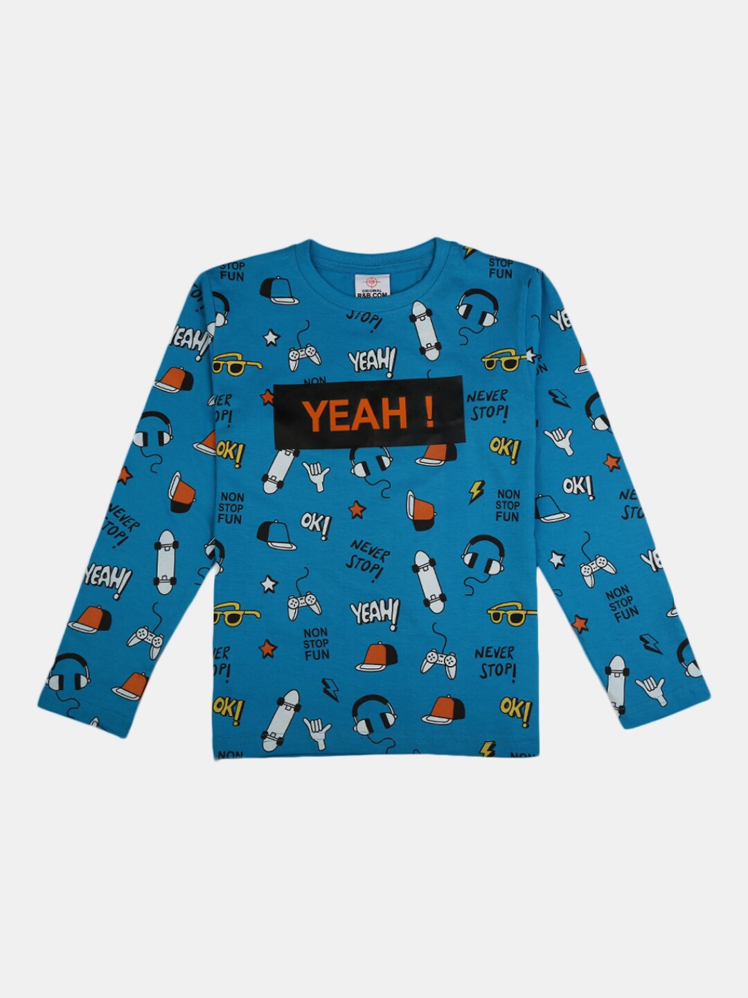 

V-Mart Boys Typography Printed Cotton T-shirt, Blue