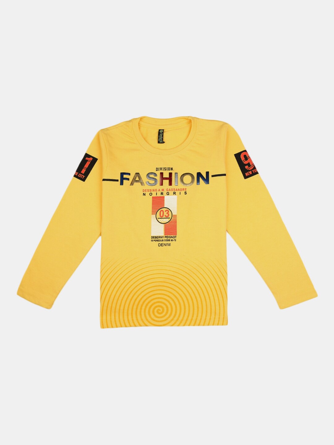 

V-Mart Boys Typography Printed Cotton T-shirt, Yellow