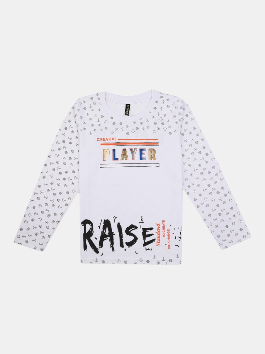 

V-Mart Boys Conversational Printed Cotton T-shirt, White