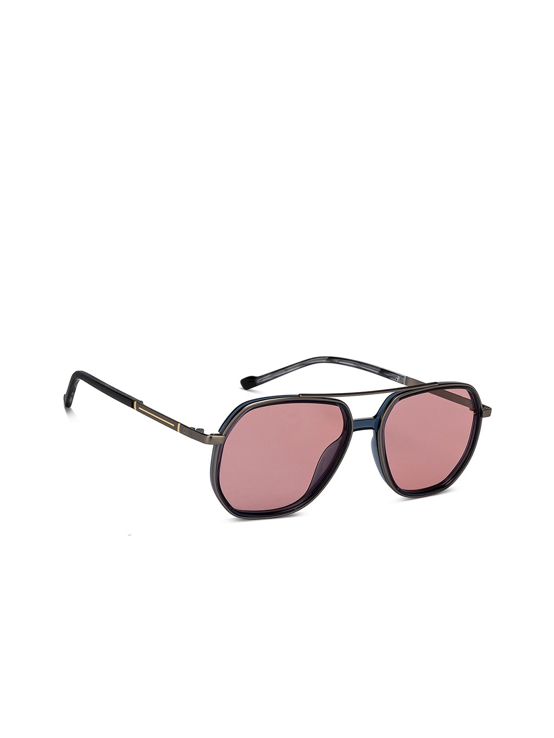 

Lenskart Studio Unisex Square Sunglasses with Polarised With UV Protected Lens, Pink