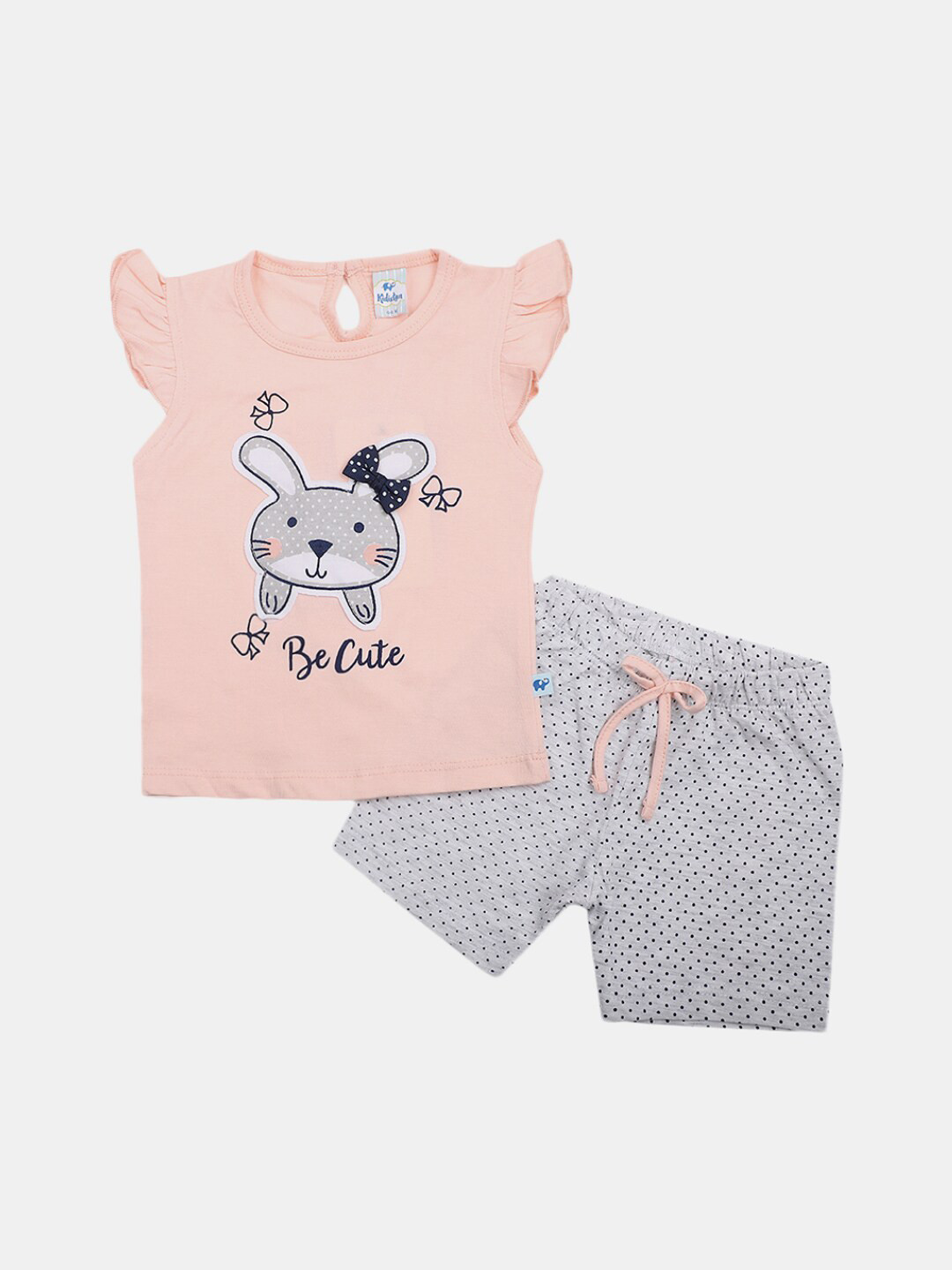 

V-Mart Infant Boys Printed Pure Cotton T-shirt With Shorts, Pink