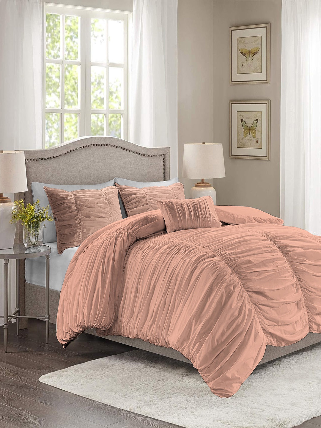 

THE WHITE MOSS Coral Microfiber AC Room 600 GSM Double Bed Comforter