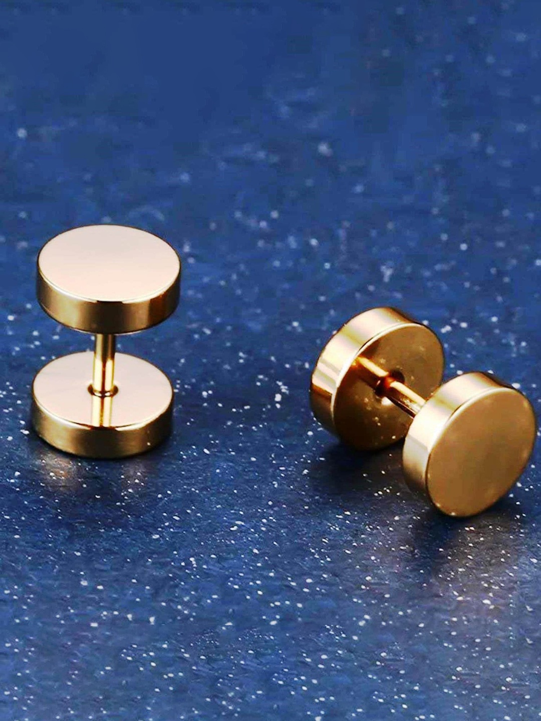 

MEENAZ Men Set of 2 Silver-Plated Contemporary Studs Earrings