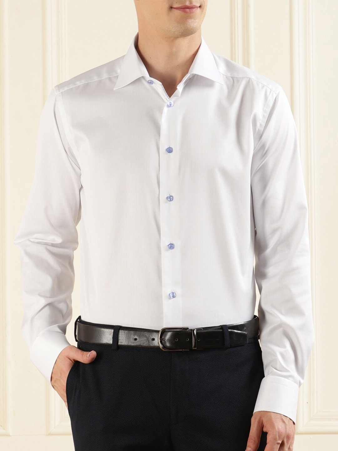 

Eton Slim Fit Denim Cotton Formal Shirt, White
