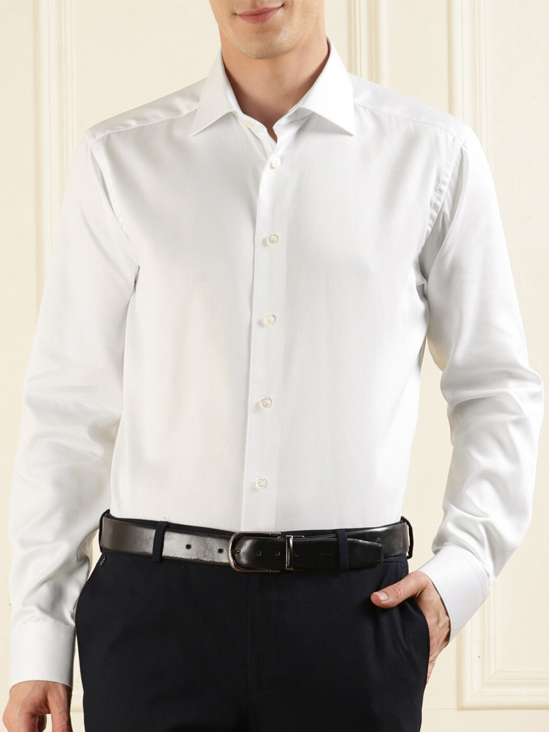 

Eton Cotton Slim Fit Opaque Casual Shirt, White