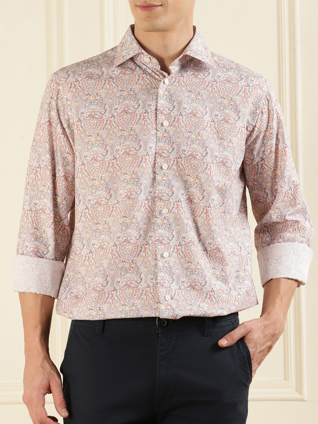 

Eton Floral Printed Cotton Casual Shirt, Orange