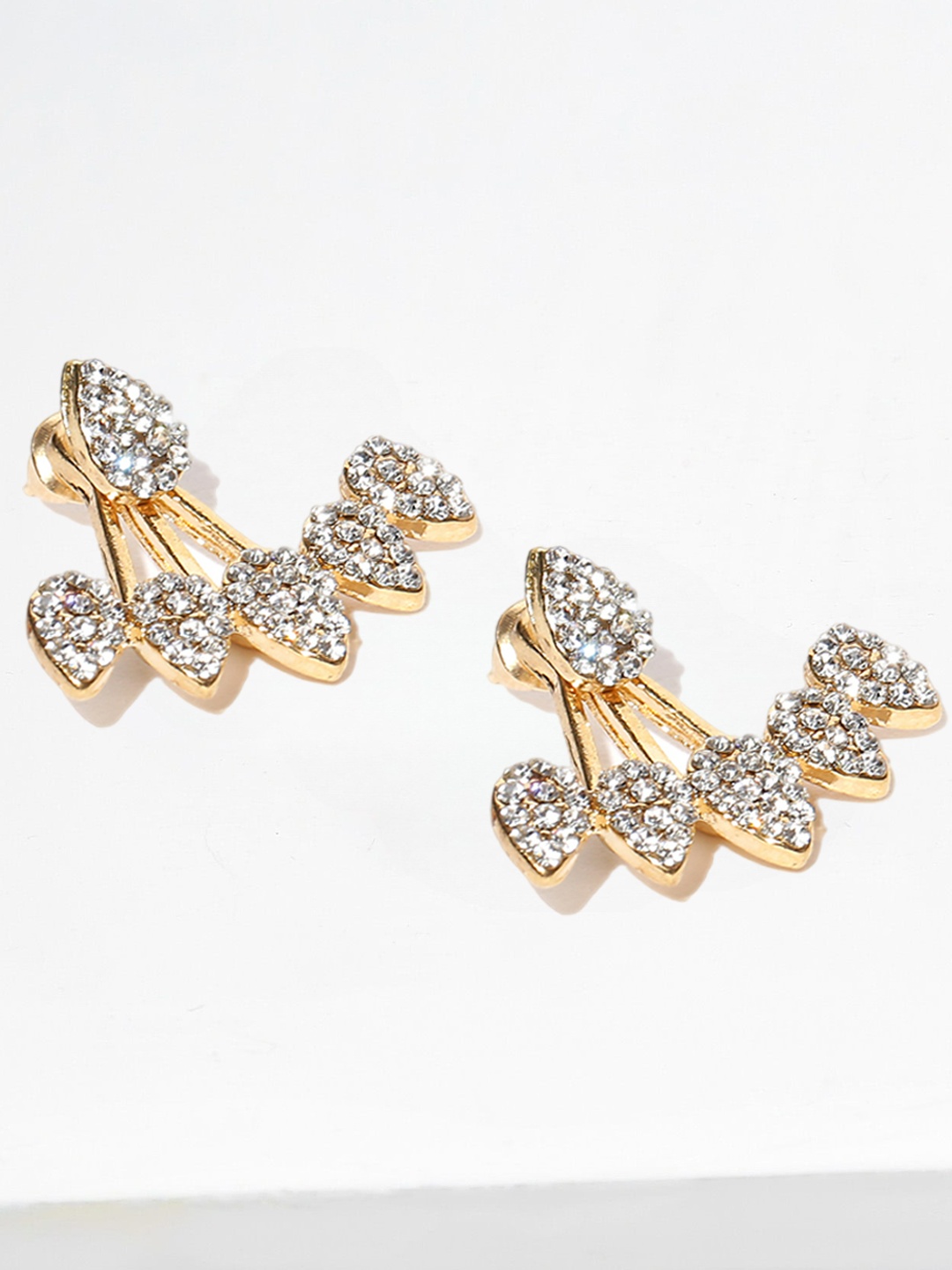 

OOMPH Teardrop Shaped Studs Earrings, Gold