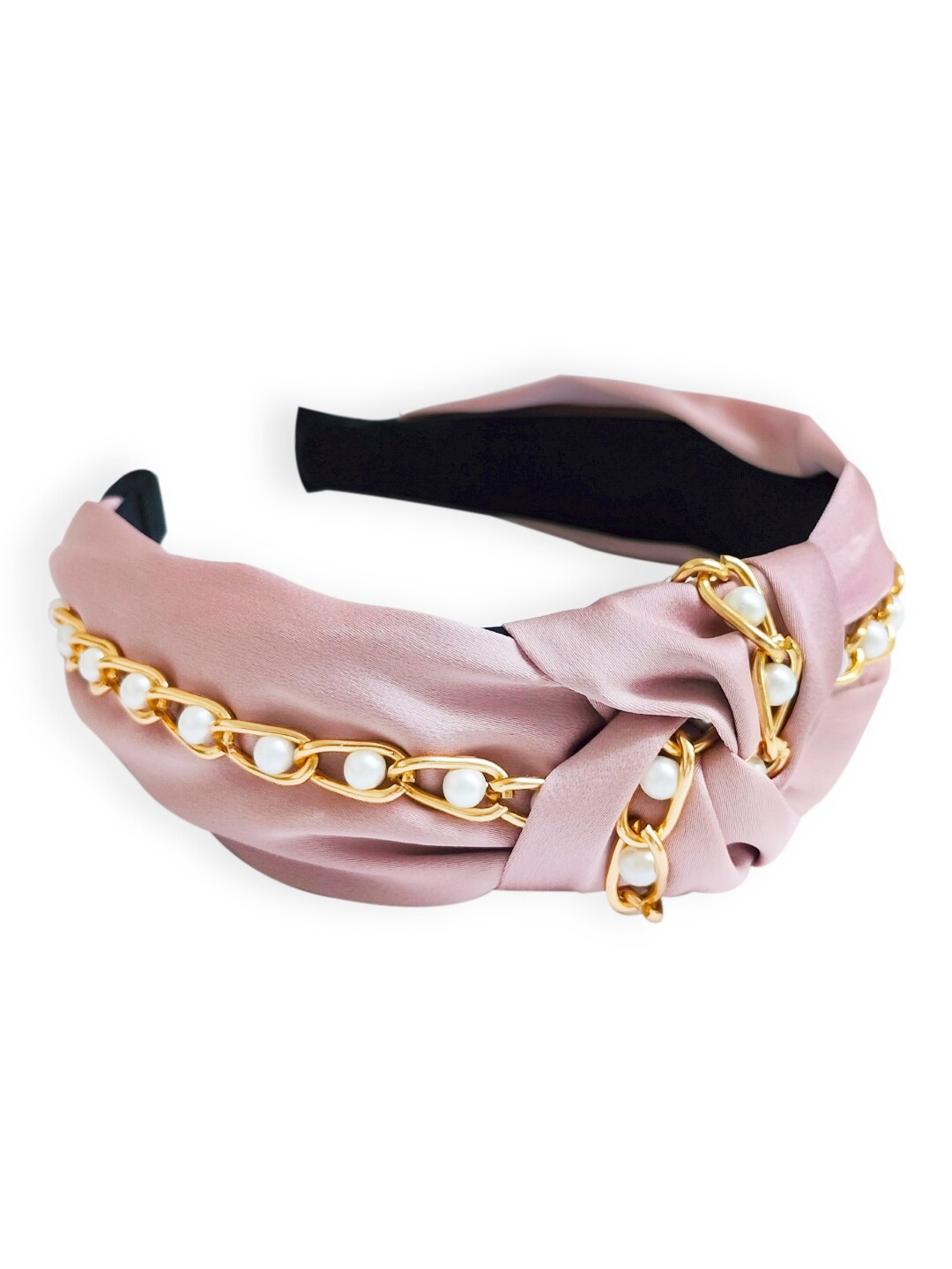 

OOMPH Pearls Embellished Hairband, Pink