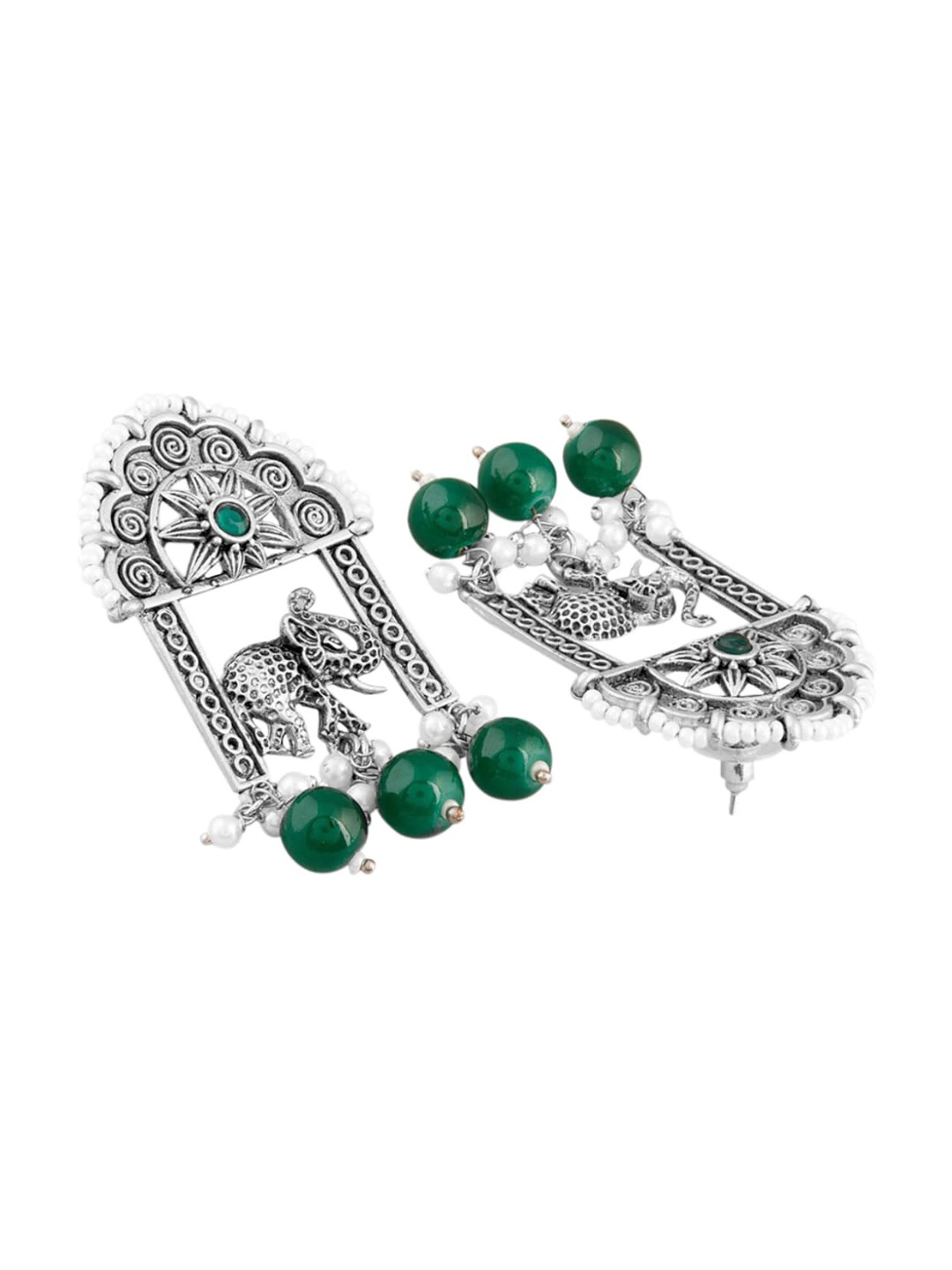 

OOMPH Animal Shaped Drop Earrings, Green