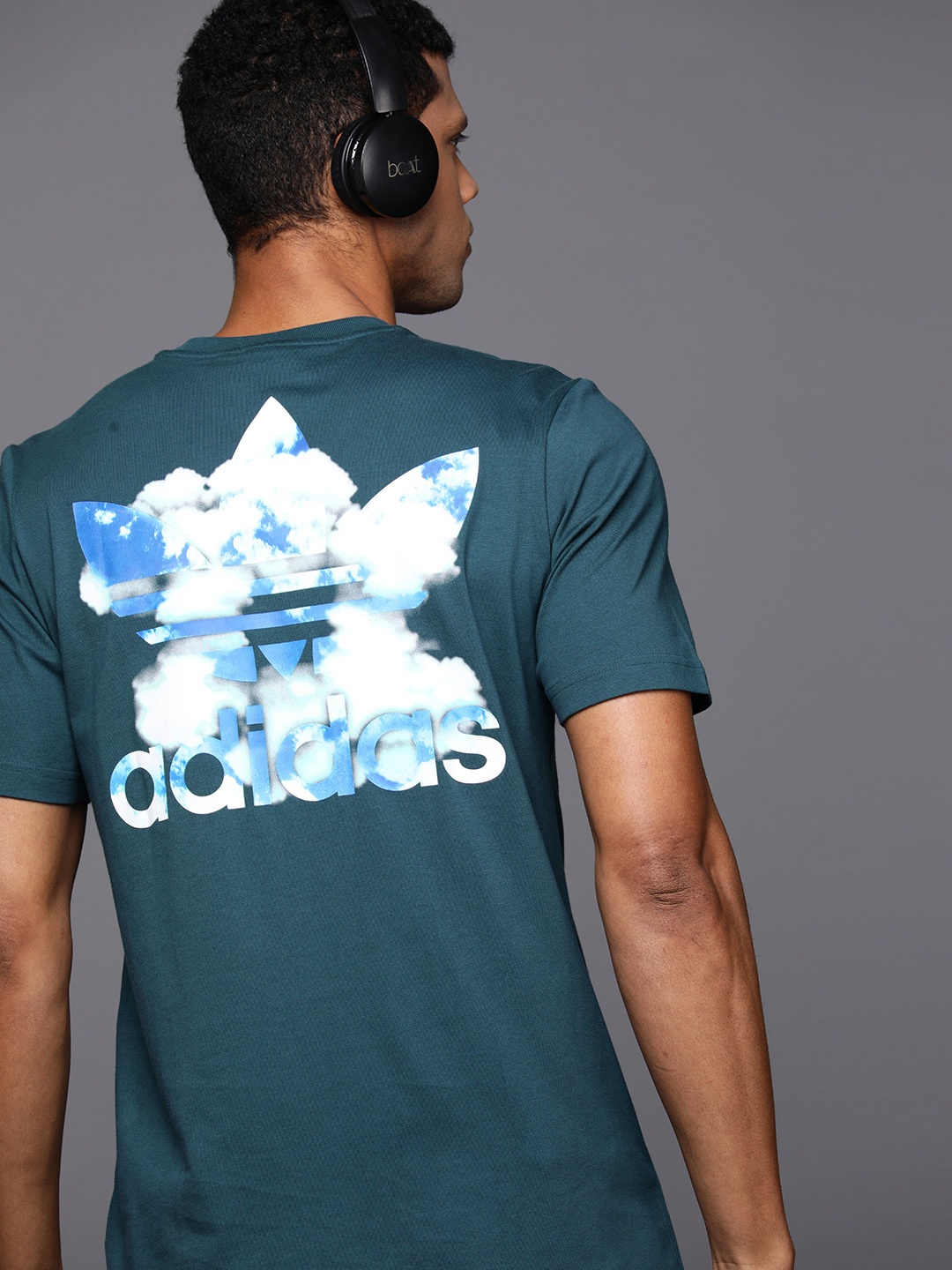 

ADIDAS Originals Graphics Cloudy Trefoil Pure Cotton T-shirt, Teal