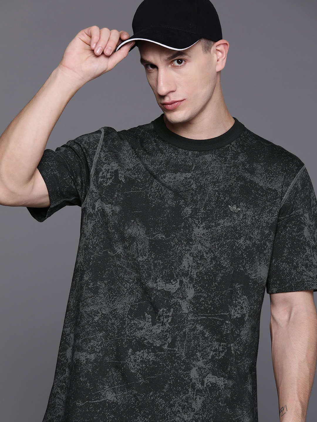 

ADIDAS Originals Men Graphic Printed Adventure Pure Cotton T-shirt, Black