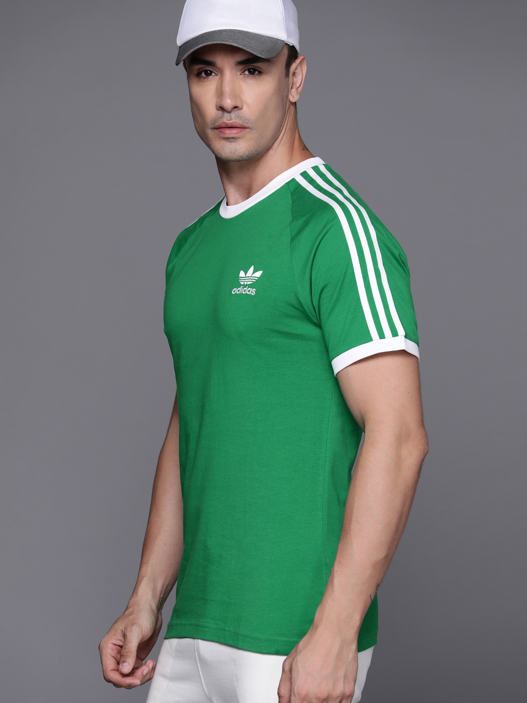 

ADIDAS Originals Adicolor Classics 3-Stripes Pure Cotton T-shirt, Green