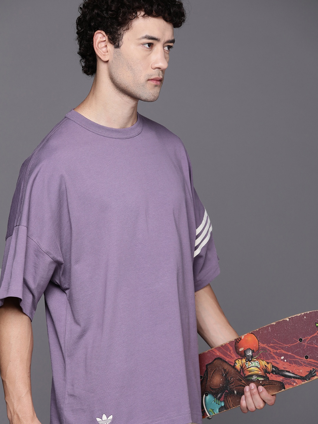 

ADIDAS Originals NEW Classics Cotton T-shirt, Purple