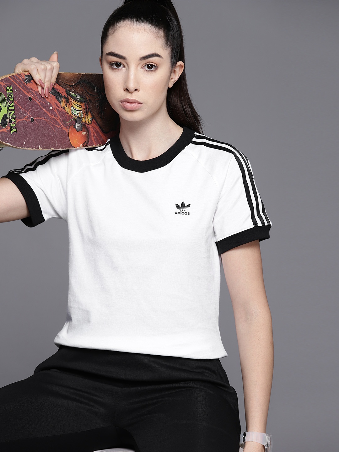 

ADIDAS Originals Pure Cotton 3S Slim Fit T-shirt, White