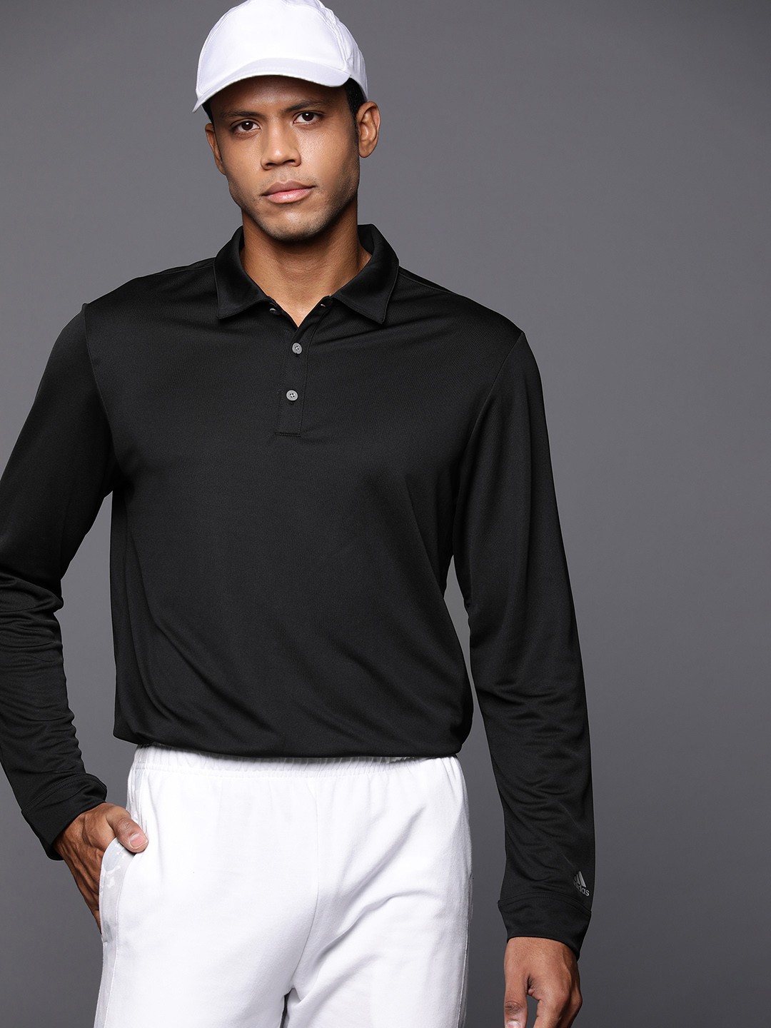 

ADIDAS AEROREADY Polo Collar Sports T-shirt, Black